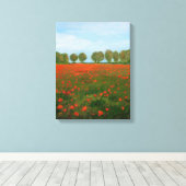 Poppy Fields Giclee Leinwanddruck (Insitu (Holzboden))