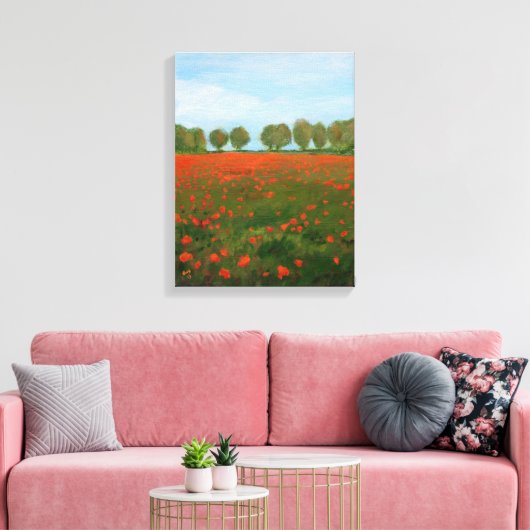 Poppy Fields Giclee Leinwanddruck (Insitu (Wohnzimmer))