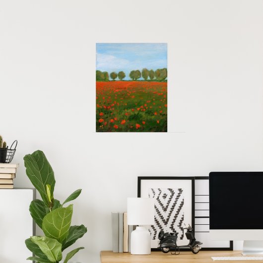 Poppy Fields Poster (Heimbüro)
