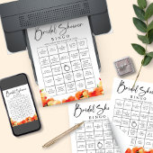 Poppy Finden Sie das Brautparty Bingo Game Einladung