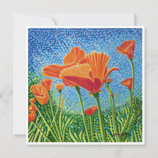 Poppy Flat Notecard Mitteilungskarte