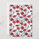 Poppy Floral Baby Shower Baby ABCs Game Einladung (Rückseite)