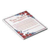 Poppy Floral Baby Shower Time Kapsel Notizblock (angewinkelt)
