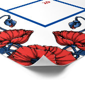 Poppy Floral Baby Showrate Terminkalender Poster (Ecke)