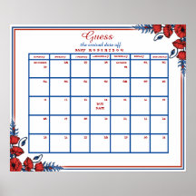 Poppy Floral Baby Showrate Terminkalender