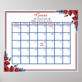 Poppy Floral Baby Showrate Terminkalender Poster