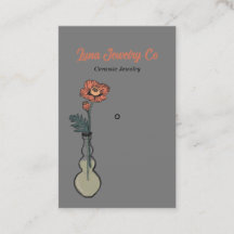 Poppy Floral Jewelier Button Business Card