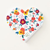 Poppy Floral Muster Cornschrift Name Herz Notizblock (Rückseite)
