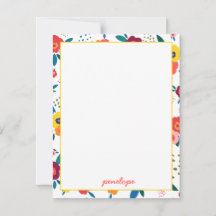 Poppy Floral Muster in Korallen Personalisiert