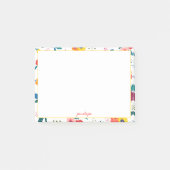 Poppy Floral Muster Kornskriptname Post-it Klebezettel (Vorderseite)