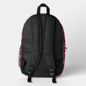 Poppy Floral Pattern Bedruckter Rucksack (Rückseite)