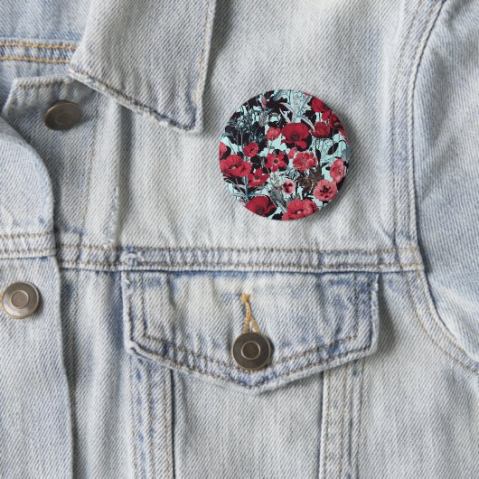 Poppy Floral Pattern Button (Beispiel)