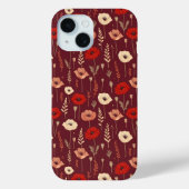 Poppy Floral Pattern Case-Mate iPhone Hülle (Rückseite)