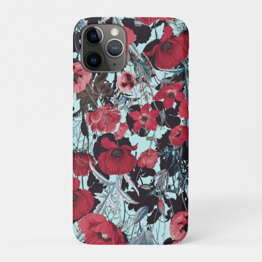 Poppy Floral Pattern Case-Mate iPhone Hülle (Rückseite)