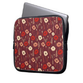 Poppy Floral Pattern Laptopschutzhülle (Vorderseite Links)
