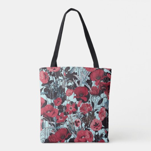 Poppy Floral Pattern Tasche (Rückseite)