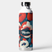 Poppy Floral Pattern Trinkflasche (links)