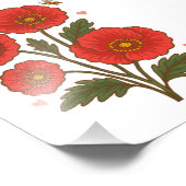 Poppy Flower Fotodruck (Ecke)