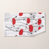 Poppy flower gift botanical pretty monogram badhandtuch set (Handtuch)