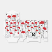 Poppy flower gift botanical pretty monogram geschenkschachtel (Ungefaltet)