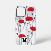 Poppy flower gift botanical pretty monogram iPhone hülle (Rückseite)