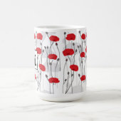 Poppy flower gift botanical pretty monogram kaffeetasse (Mittel)