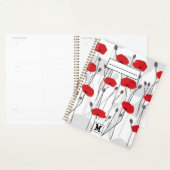 Poppy flower gift botanical pretty monogram planer (Anzeige)
