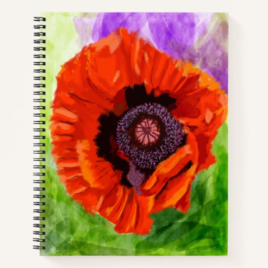 Poppy Flower Notizblock (Vorderseite)