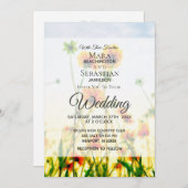 *~* Poppy Foto - UAWG - QR FLORAL Wedding Einladung (Vorne/Hinten)