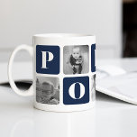 POPPY-FotoCollage Kaffeetasse<br><div class="desc">Passen Sie dieses niedliche Design der modernen Tasse an, um Ihren Lieblingsgroßvater zu diesem Vatertag, Weihnachten oder Geburtstag zu feiern! Das Design umfasst abwechselnde Quadrate von Fotos und tiefblaue Buchstabenblöcke, die "POPPY" in modernen Serifenschriften buchstabieren. Fügen Sie fünf Ihrer beliebten quadratischen Fotos (perfekt für Instagram!) mit den bereitgestellten Vorlagen hinzu....</div>