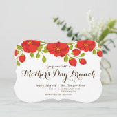Poppy Garden Blumenmüttertag Einladung (Stehend Vorderseite)
