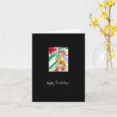 Poppy Girl Happy Geburtstag! Karte (Gelbe Blume)