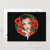 Poppy Girl Postcard Postkarte (Vorne/Hinten)