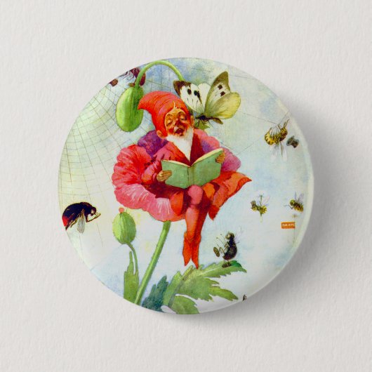 Poppy Gnome Button (Vorderseite)