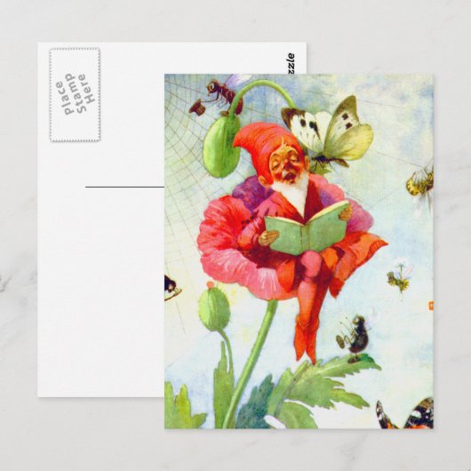 Poppy Gnome Postkarte (Vorne/Hinten)