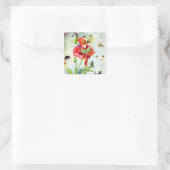 Poppy Gnome Quadratischer Aufkleber (Tasche)
