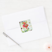Poppy Gnome Quadratischer Aufkleber (Umschlag)