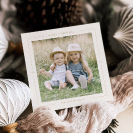 POPPY Gold Foto Einzigartig Moderne frohe Weihnach Feiertagskarte