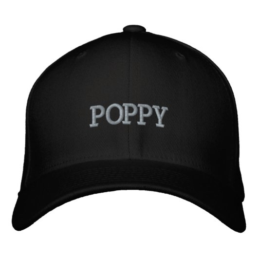 Poppy Grandpa Bestickte Baseballkappe (Vorderseite)