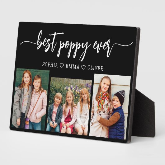 Poppy Großvater Großkinder FotoCollage Fotoplatte (Seite)