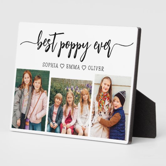 Poppy Großvater Großkinder FotoCollage Fotoplatte (Seite)