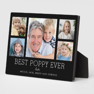 Poppy Großvater Großkinder FotoCollage Fotoplatte