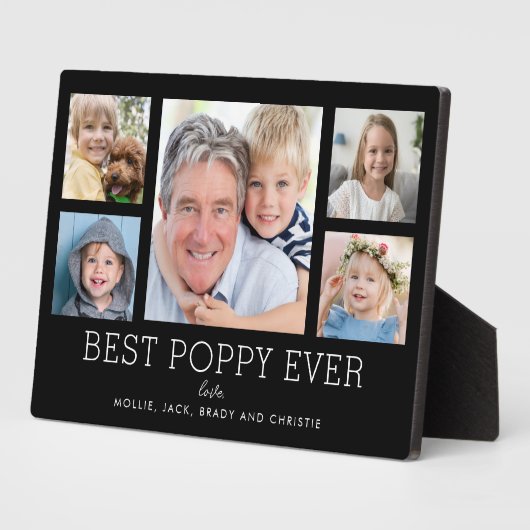 Poppy Großvater Großkinder FotoCollage Fotoplatte (Seite)