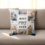 Poppy Großvater Großkinder FotoCollage Kissen<br><div class="desc">Feiern Sie die besondere Bindung zwischen Poppy und seinen Enkelkindern mit dem "Poppy Großvater Großkinder FotoCollage" Kissen. Dieses personalisierte Wurfkissen besticht durch eine wunderschön arrangierte Collage aus hochgeliebten Fotos, die wertvolle Momente und fröhliche Erinnerungen einfangen, die mit seinen geliebten Enkeln geteilt werden. Der herzliche Titel "Poppy" wird hervorgehoben angezeigt und...</div>