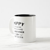 Poppy | Großvater von Funny ist für alte Typ Zweifarbige Tasse (Vorderseite Links)