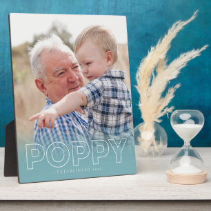 "Poppy" Gründungsjahr   Vatertags-Fotoplakette Fotoplatte