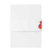 Poppy Hand bemalt Rote Blume Einladungsbanderole (Rückseitenbeispiel)