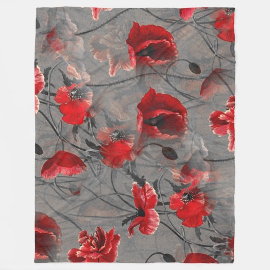 Poppy Haze Fleecedecke (Vorderseite)