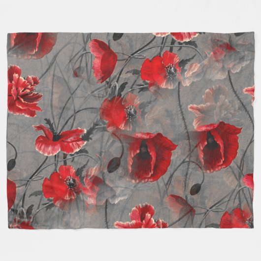 Poppy Haze Fleecedecke (Vorderseite (Horizontal))