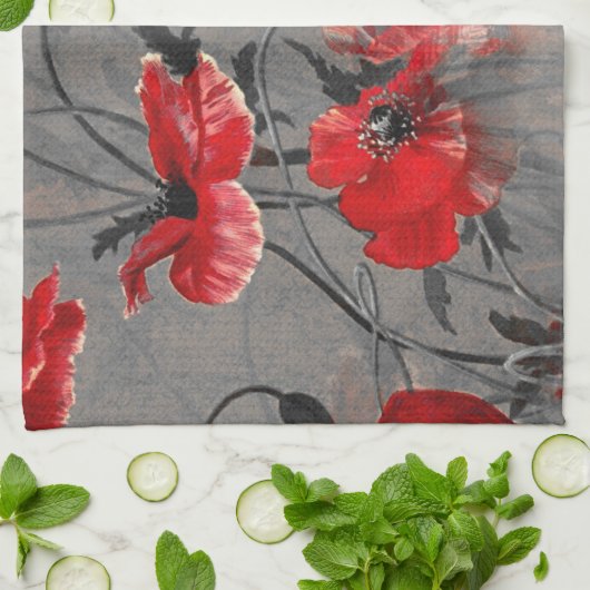 Poppy Haze Geschirrtuch (Gefaltet)